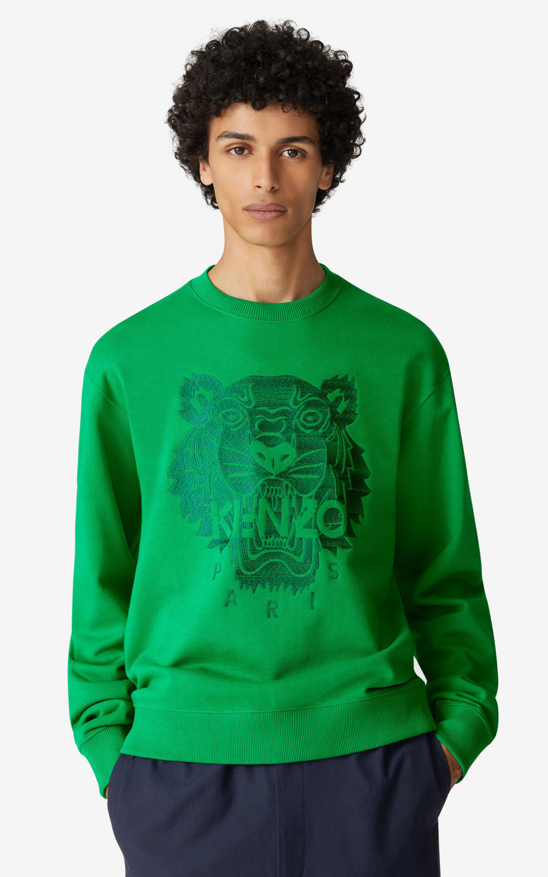 Sudadera Kenzo Tiger Hombre Verde TRP248736